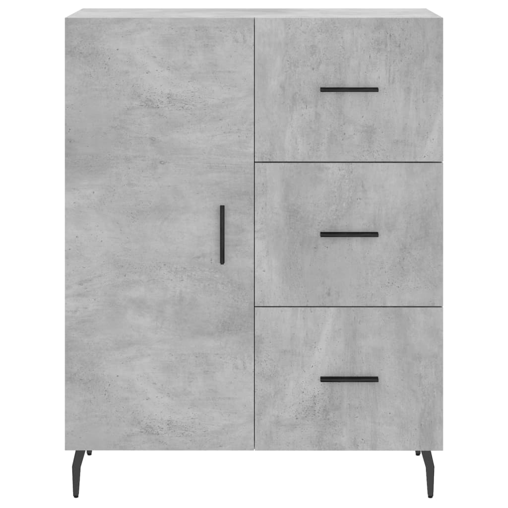 Image Buffet haut Gris béton 69,5x34x180 cm Bois d'ingénierie | Xios Store SNC vidaXL Xios Store SNC