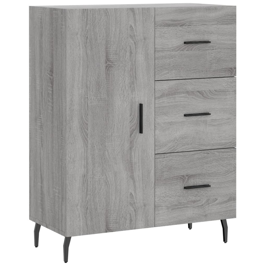 Image Buffet haut Sonoma gris 69,5x34x180 cm Bois d'ingénierie | Xios Store SNC vidaXL Xios Store SNC