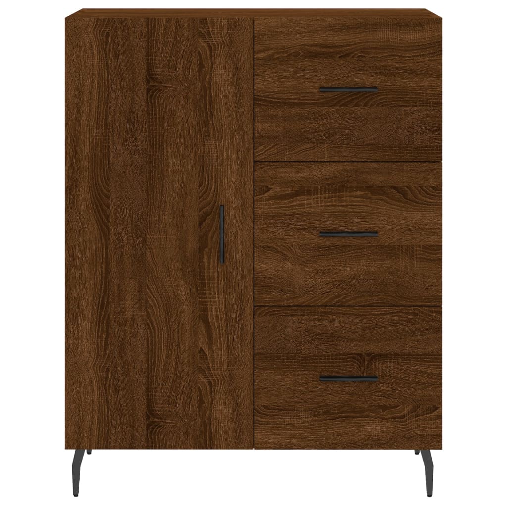 Image Buffet haut Chêne marron 69,5x34x180 cm Bois d'ingénierie | Xios Store SNC vidaXL Xios Store SNC