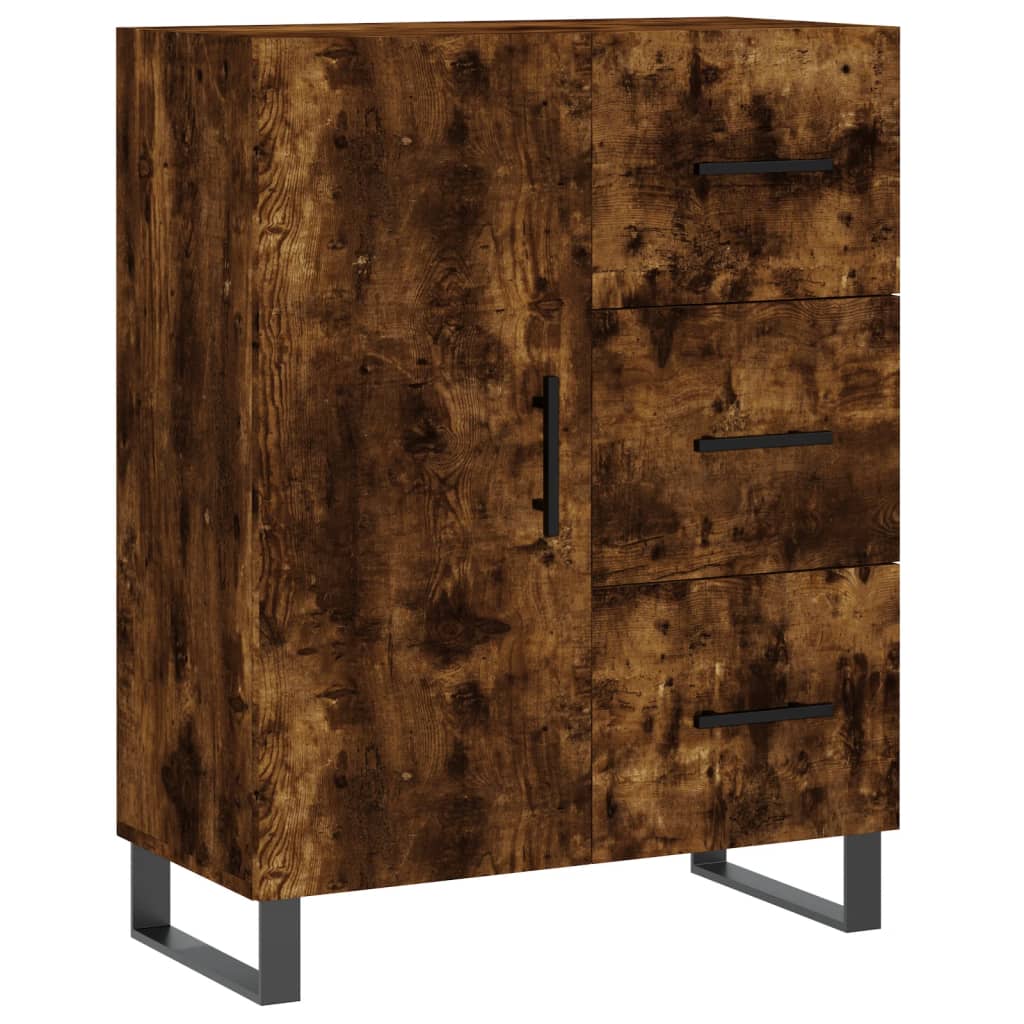 Image Buffet haut Chêne fumé 69,5x34x180 cm Bois d'ingénierie | Xios Store SNC vidaXL Xios Store SNC