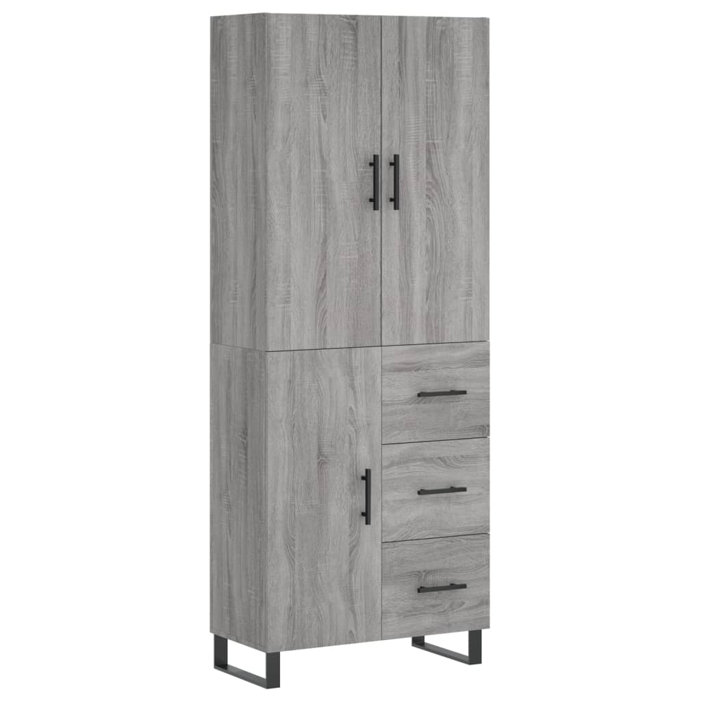 Image Buffet haut Sonoma gris 69,5x34x180 cm Bois d'ingénierie | Xios Store SNC vidaXL Xios Store SNC