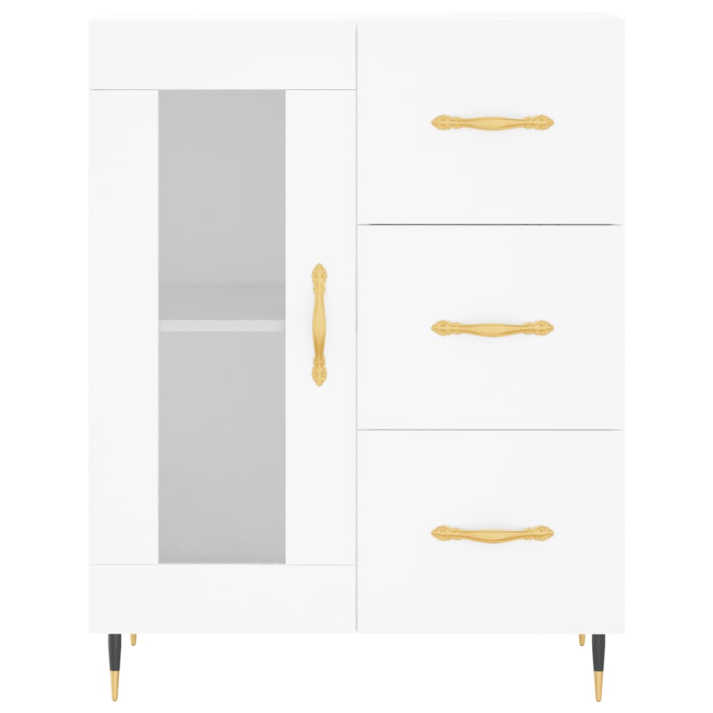 Image Buffet haut Blanc 69,5x34x180 cm Bois d'ingénierie | Xios Store SNC vidaXL Xios Store SNC