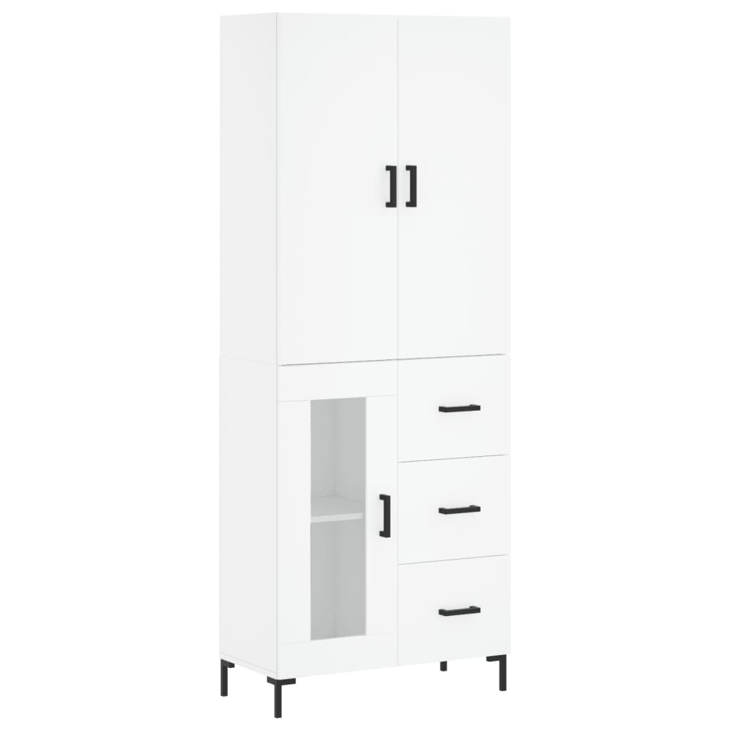 Image Buffet haut Blanc 69,5x34x180 cm Bois d'ingénierie | Xios Store SNC vidaXL Xios Store SNC