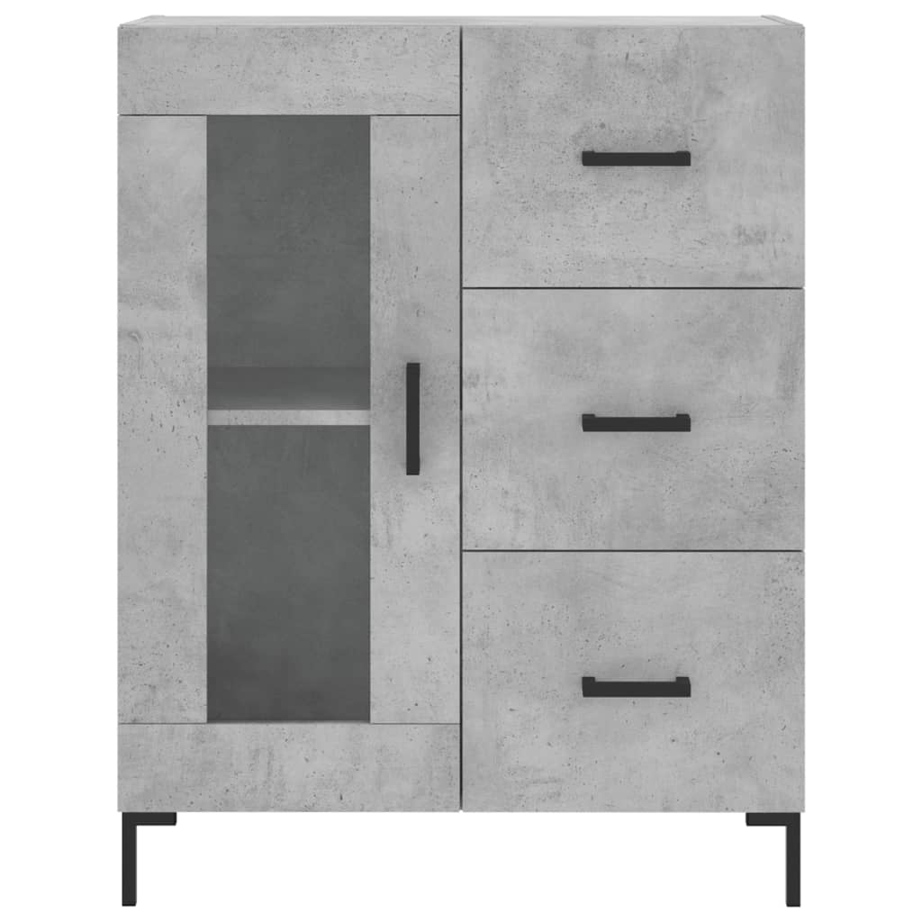 Image Buffet haut Gris béton 69,5x34x180 cm Bois d'ingénierie | Xios Store SNC vidaXL Xios Store SNC