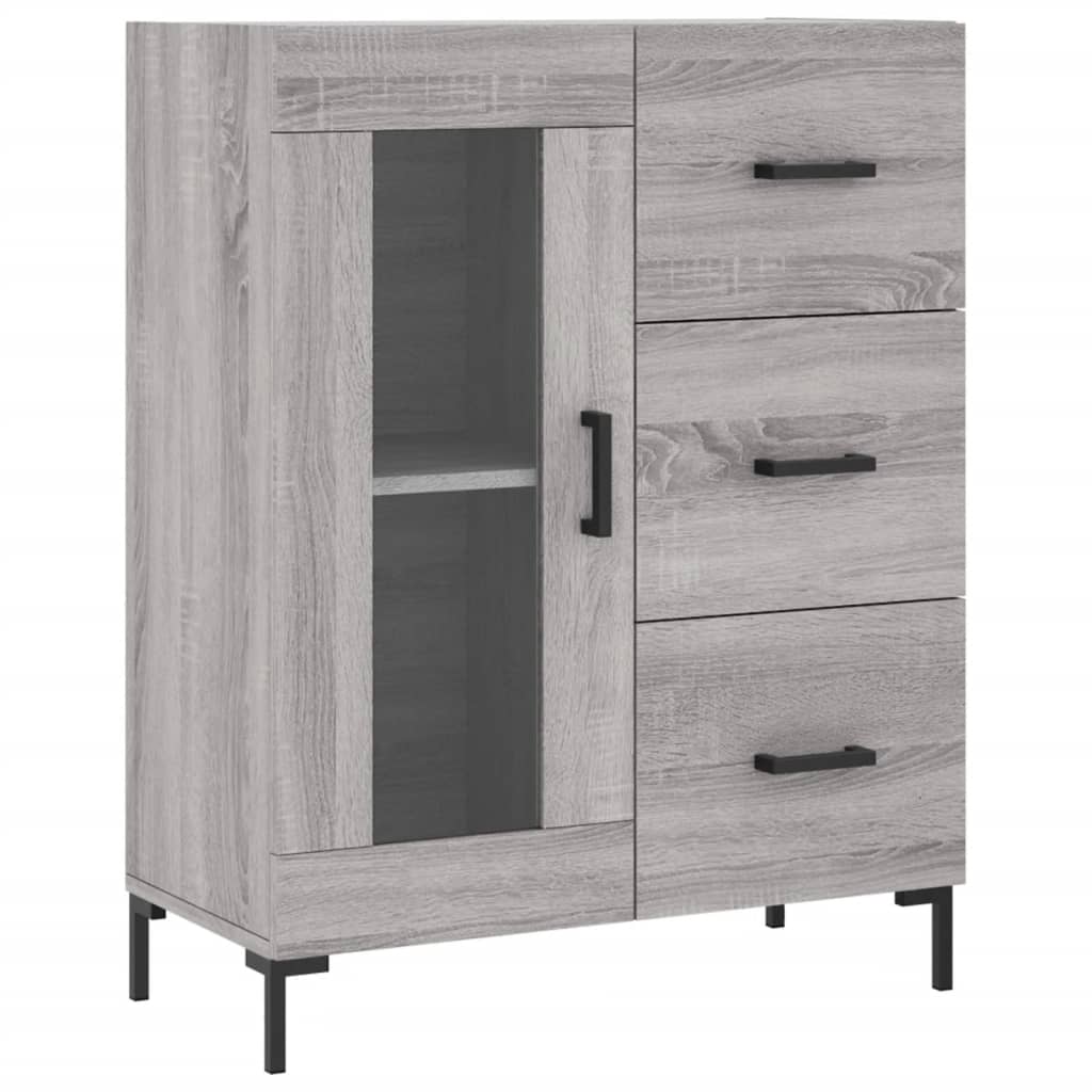 Image Buffet haut Sonoma gris 69,5x34x180 cm Bois d'ingénierie | Xios Store SNC vidaXL Xios Store SNC