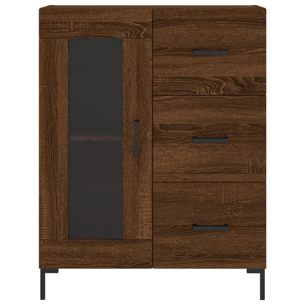 Image Buffet haut Chêne marron 69,5x34x180 cm Bois d'ingénierie | Xios Store SNC vidaXL Xios Store SNC