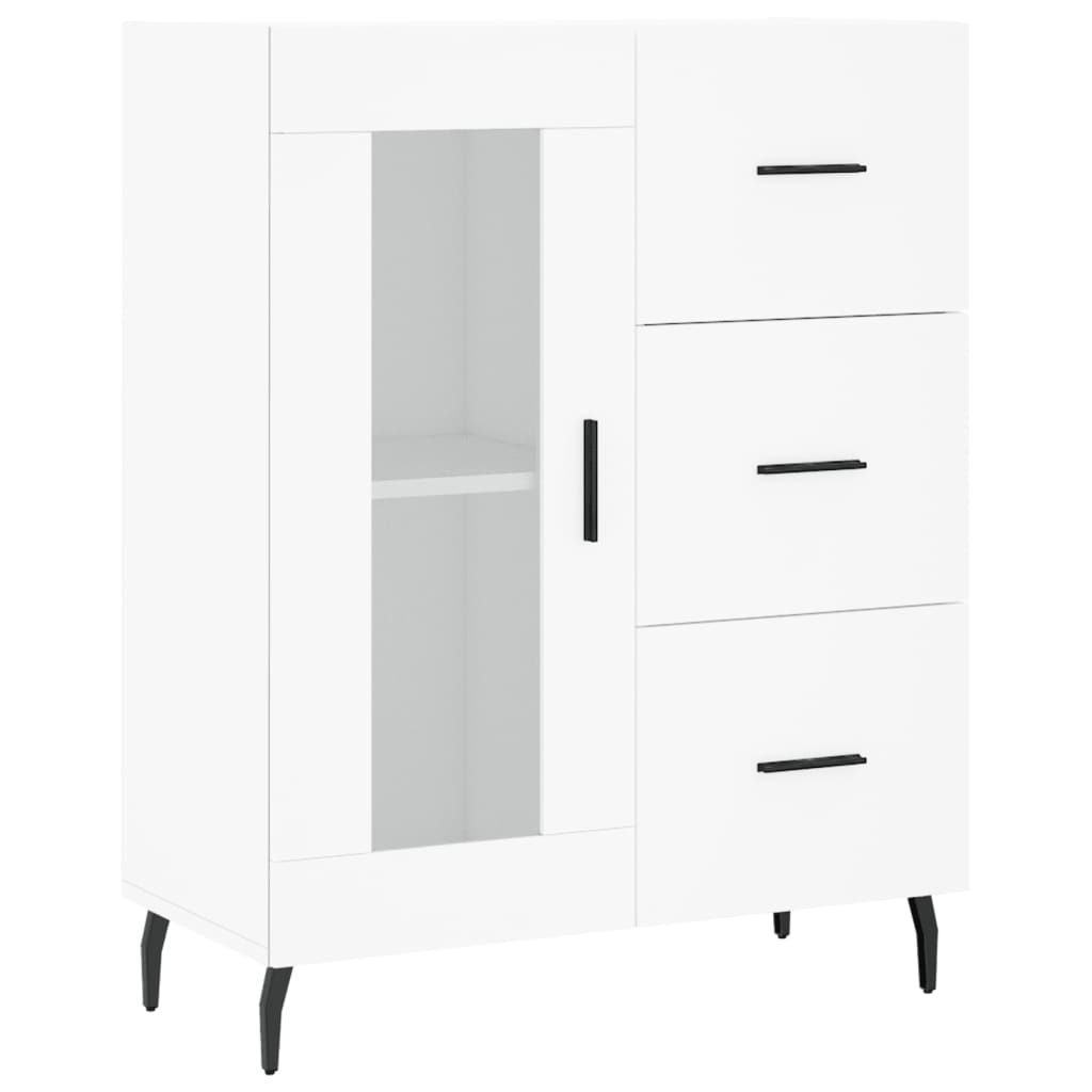 Image Buffet haut Blanc 69,5x34x180 cm Bois d'ingénierie | Xios Store SNC vidaXL Xios Store SNC