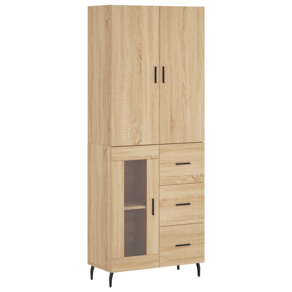 Image Buffet haut Chêne sonoma 69,5x34x180 cm Bois d'ingénierie | Xios Store SNC vidaXL Xios Store SNC