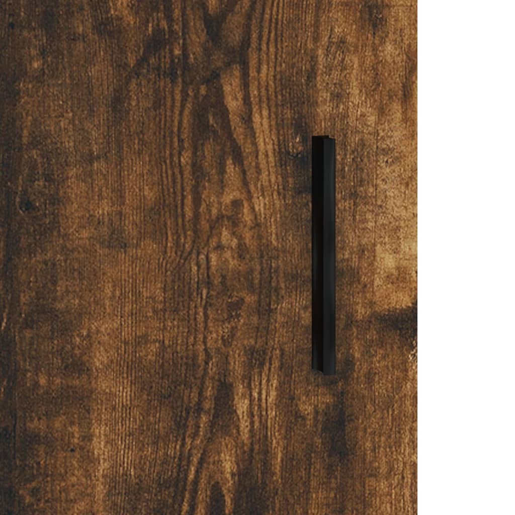 Image Buffet haut Chêne fumé 69,5x34x180 cm Bois d'ingénierie | Xios Store SNC vidaXL Xios Store SNC