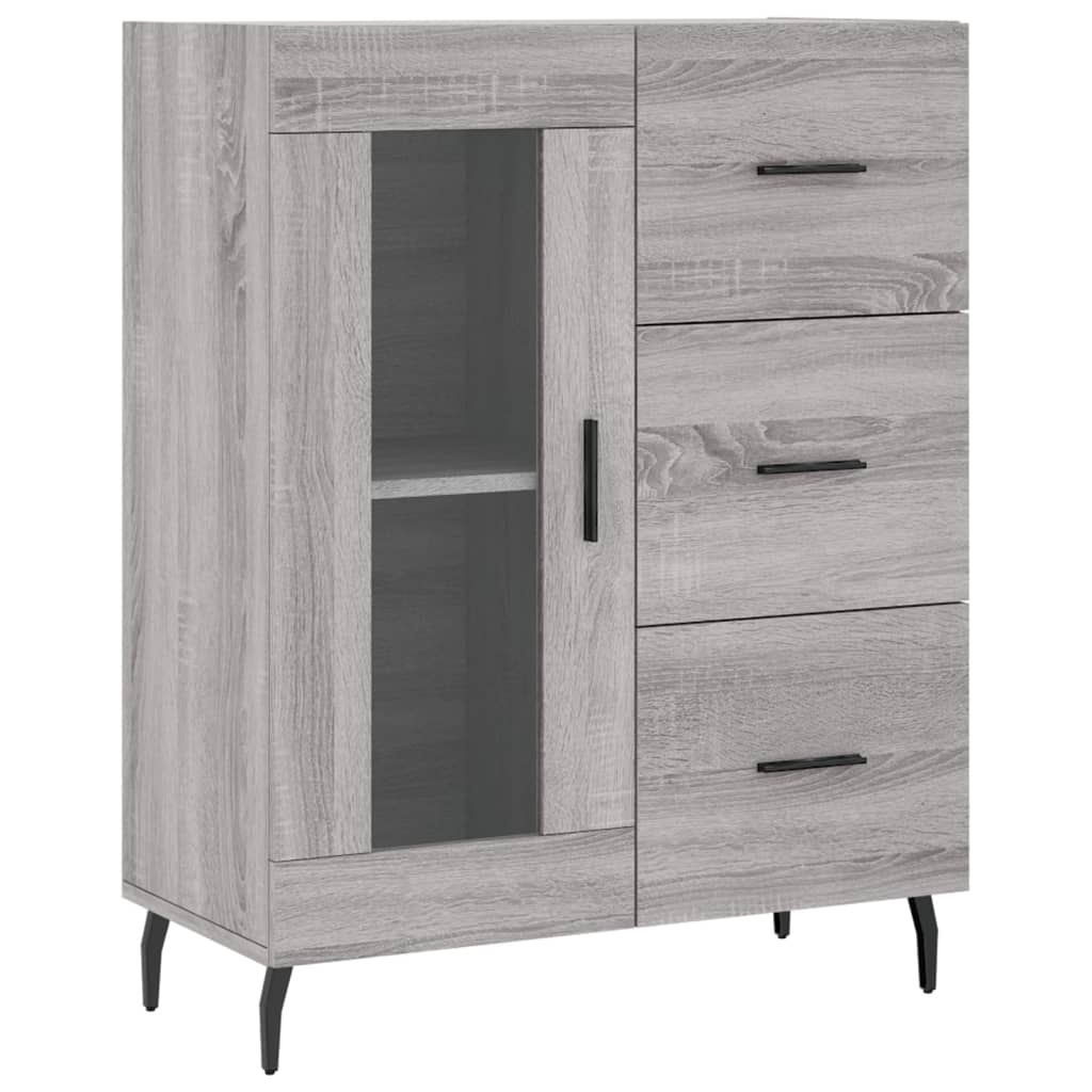 Image Buffet haut Sonoma gris 69,5x34x180 cm Bois d'ingénierie | Xios Store SNC vidaXL Xios Store SNC