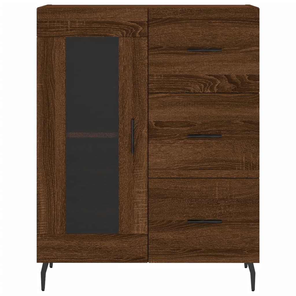 Image Buffet haut Chêne marron 69,5x34x180 cm Bois d'ingénierie | Xios Store SNC vidaXL Xios Store SNC