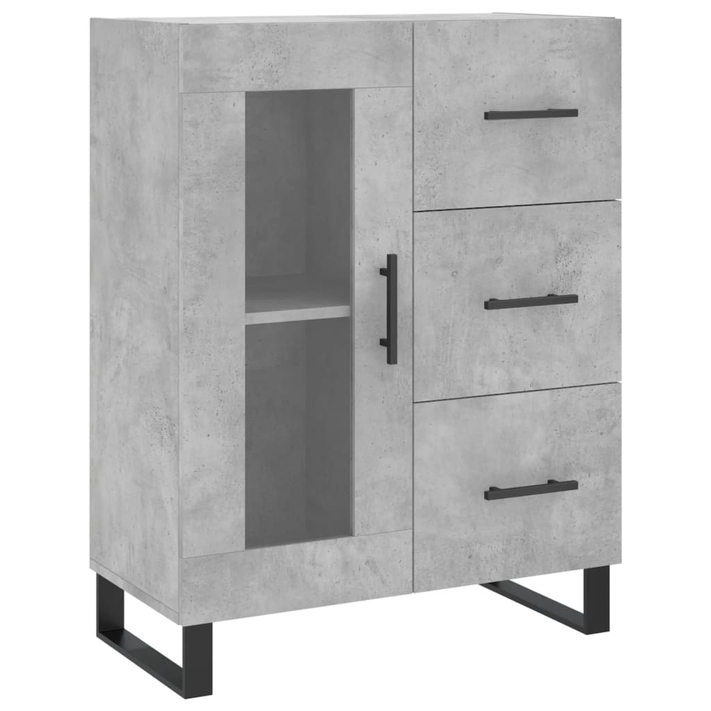 Image Buffet haut Gris béton 69,5x34x180 cm Bois d'ingénierie | Xios Store SNC vidaXL Xios Store SNC