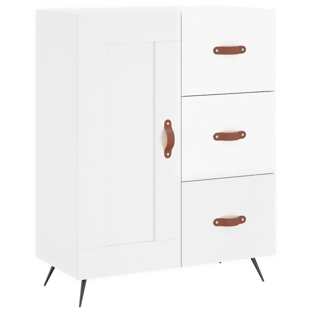 Image Buffet haut Blanc brillant 69,5x34x180 cm Bois d'ingénierie | Xios Store SNC vidaXL Xios Store SNC