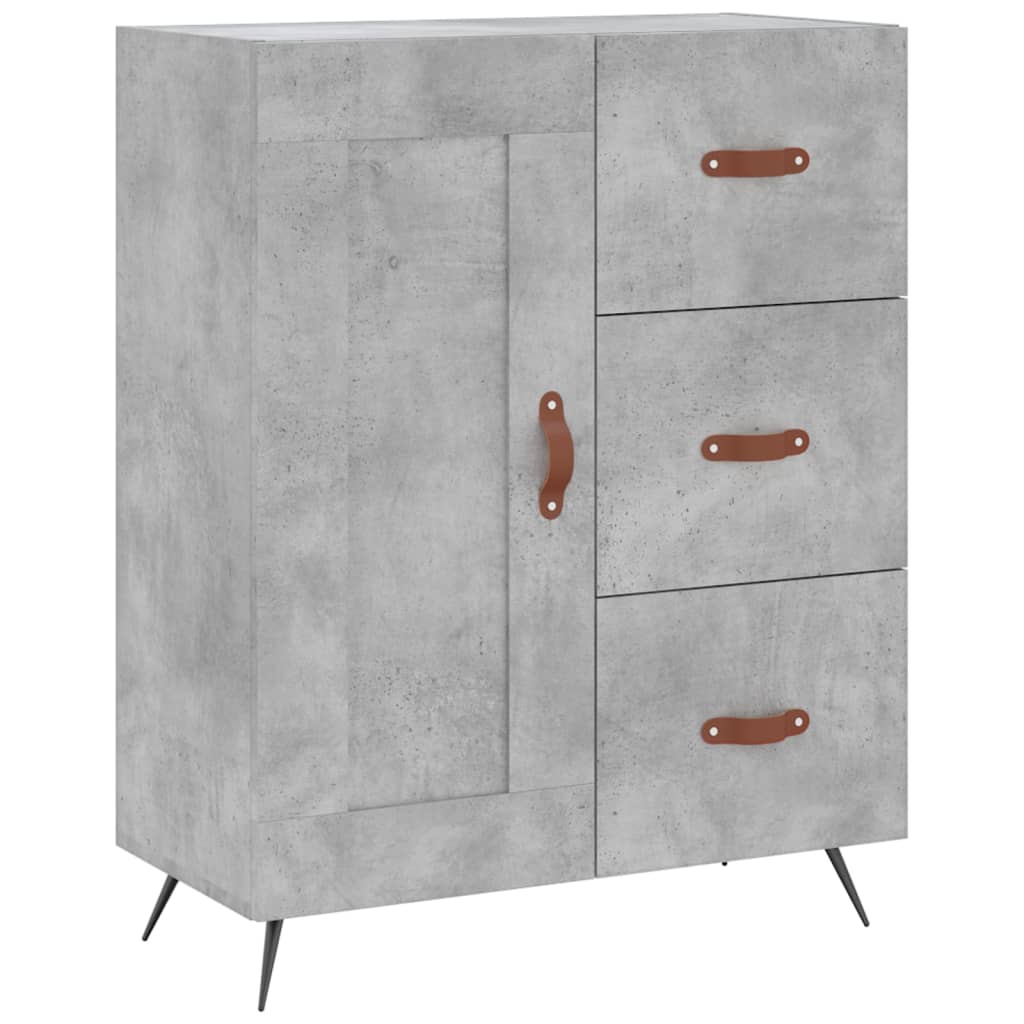 Image Buffet haut Gris béton 69,5x34x180 cm Bois d'ingénierie | Xios Store SNC vidaXL Xios Store SNC