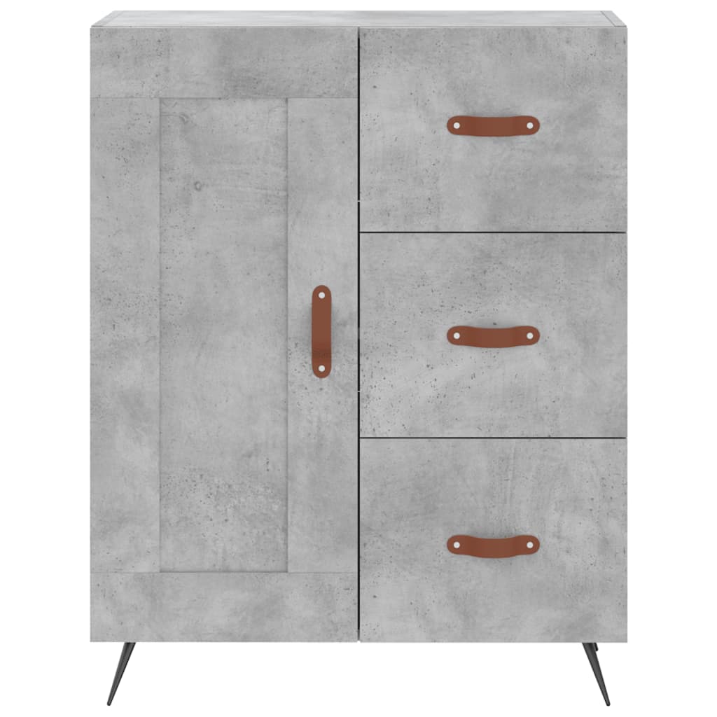 Image Buffet haut Gris béton 69,5x34x180 cm Bois d'ingénierie | Xios Store SNC vidaXL Xios Store SNC