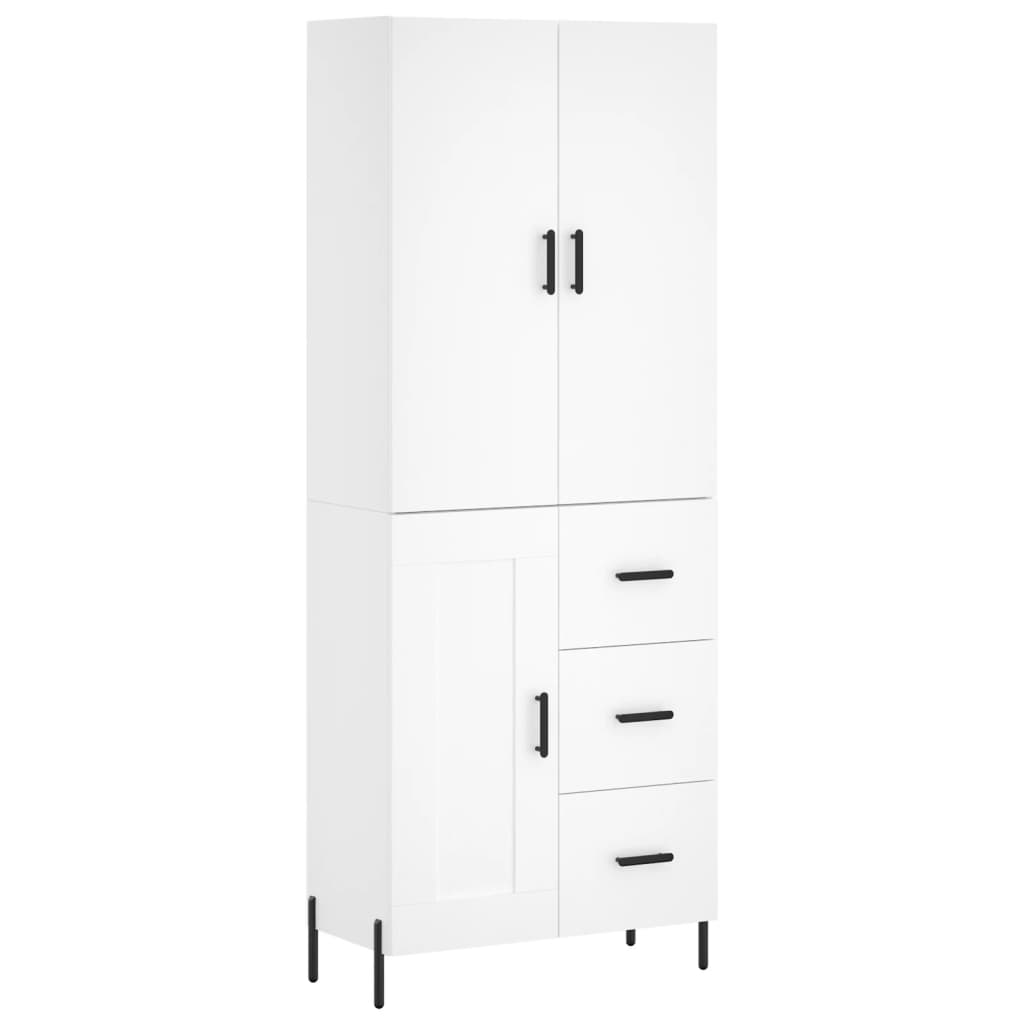 Image Buffet haut Blanc 69,5x34x180 cm Bois d'ingénierie | Xios Store SNC vidaXL Xios Store SNC