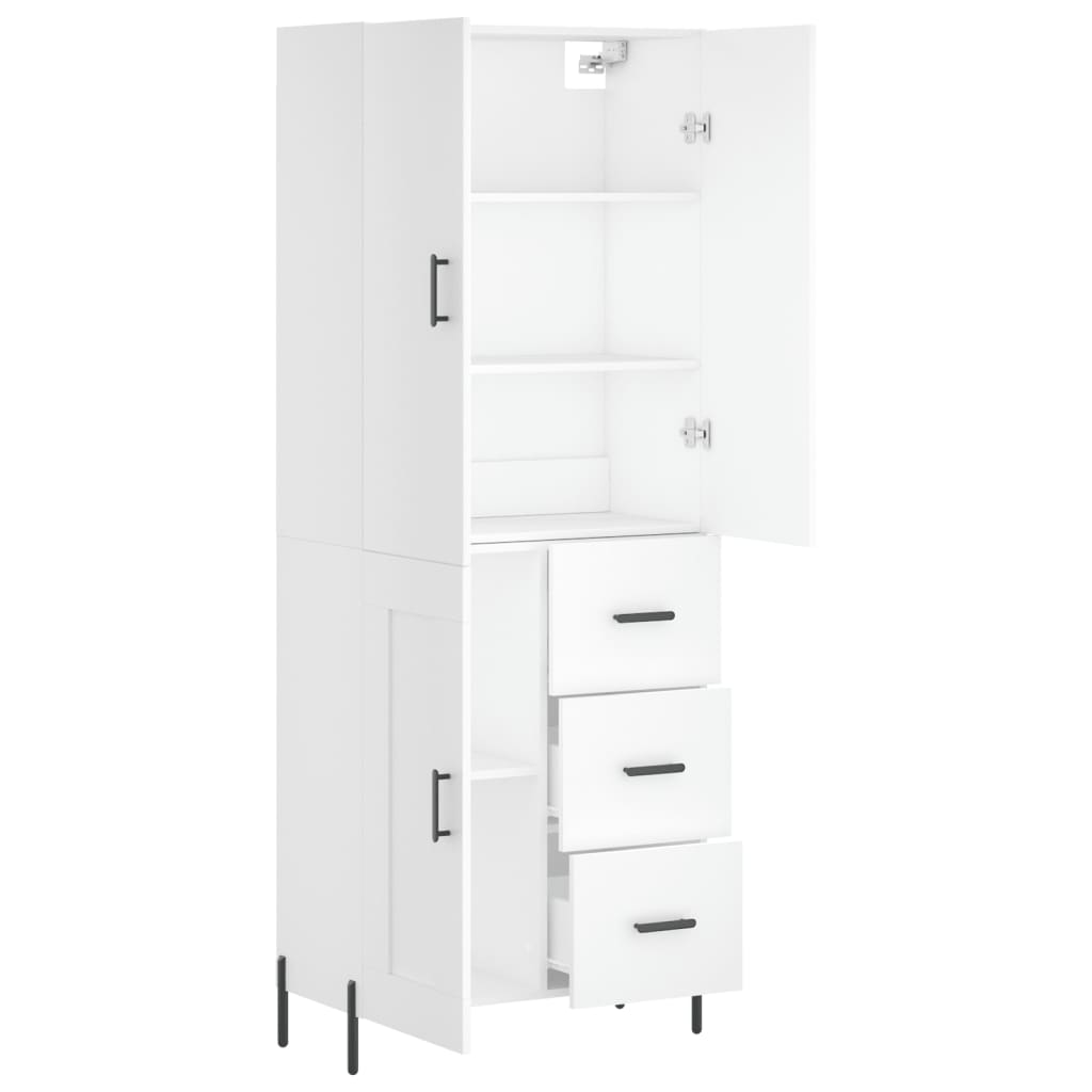 Image Buffet haut Blanc 69,5x34x180 cm Bois d'ingénierie | Xios Store SNC vidaXL Xios Store SNC