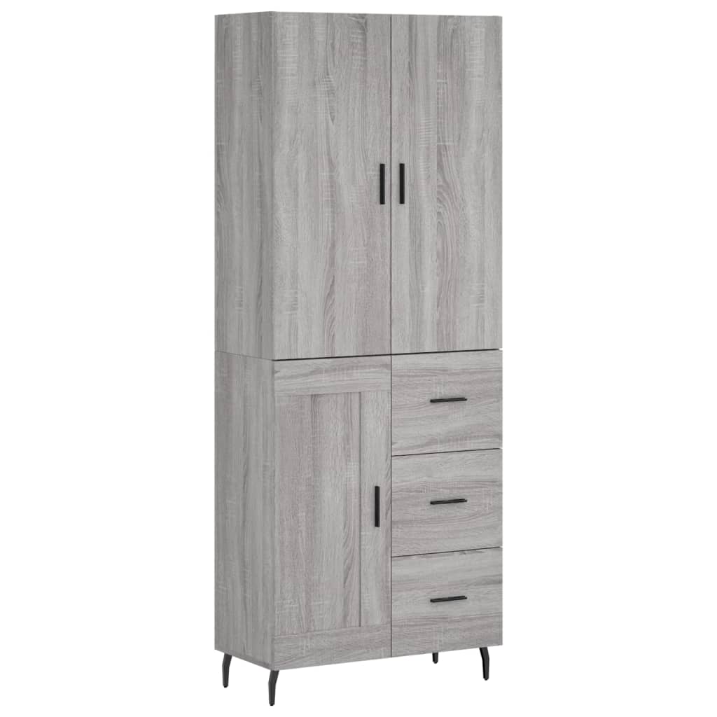 Image Buffet haut Sonoma gris 69,5x34x180 cm Bois d'ingénierie | Xios Store SNC vidaXL Xios Store SNC