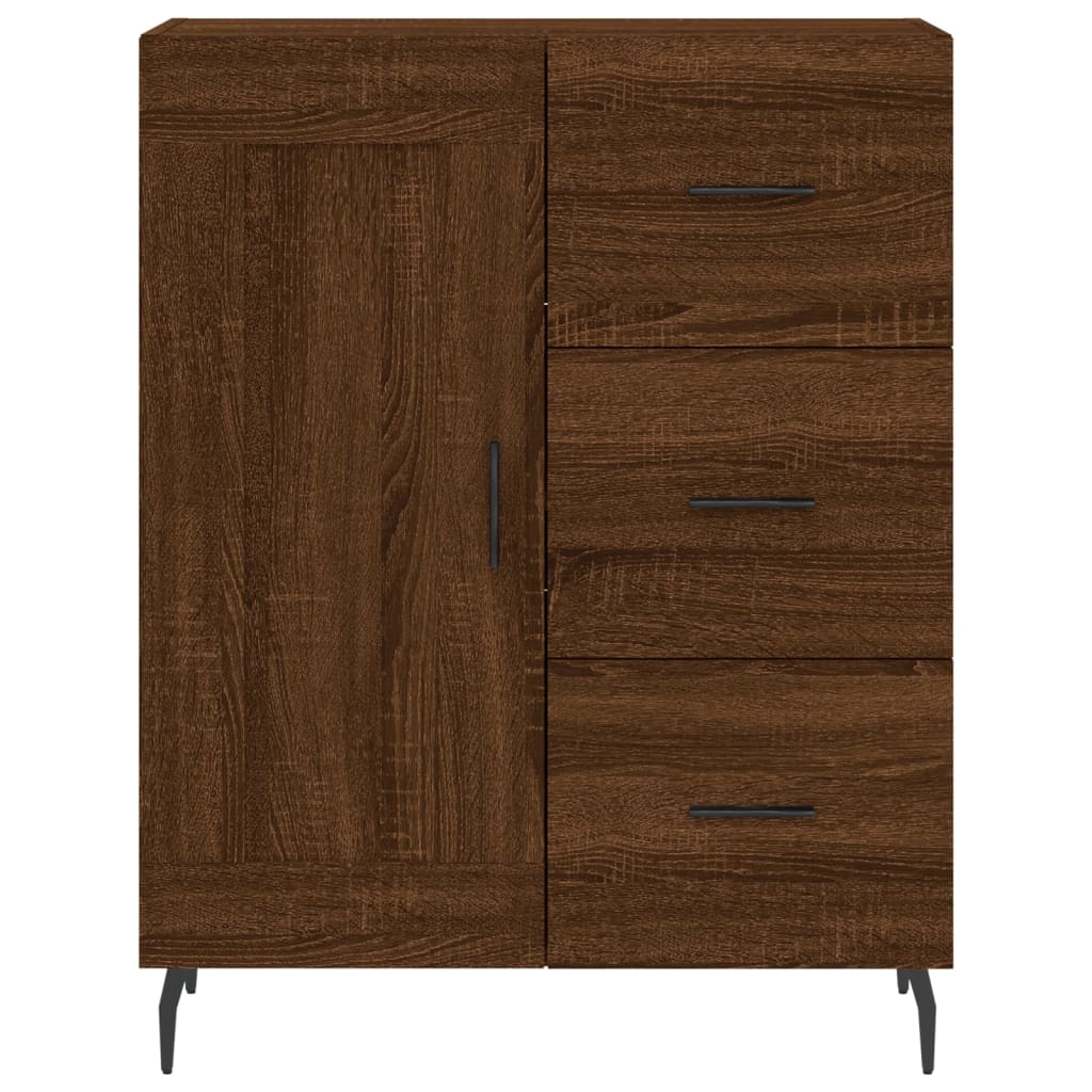 Image Buffet haut Chêne marron 69,5x34x180 cm Bois d'ingénierie | Xios Store SNC vidaXL Xios Store SNC