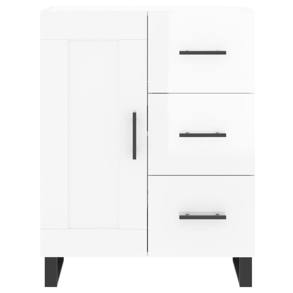 Image Buffet haut Blanc brillant 69,5x34x180 cm Bois d'ingénierie | Xios Store SNC vidaXL Xios Store SNC