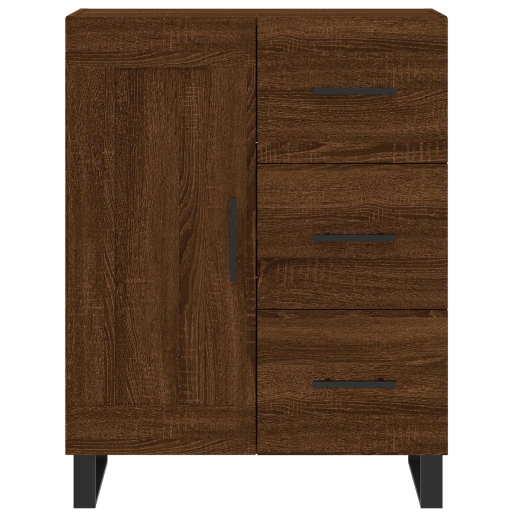 Image Buffet haut Chêne marron 69,5x34x180 cm Bois d'ingénierie | Xios Store SNC vidaXL Xios Store SNC