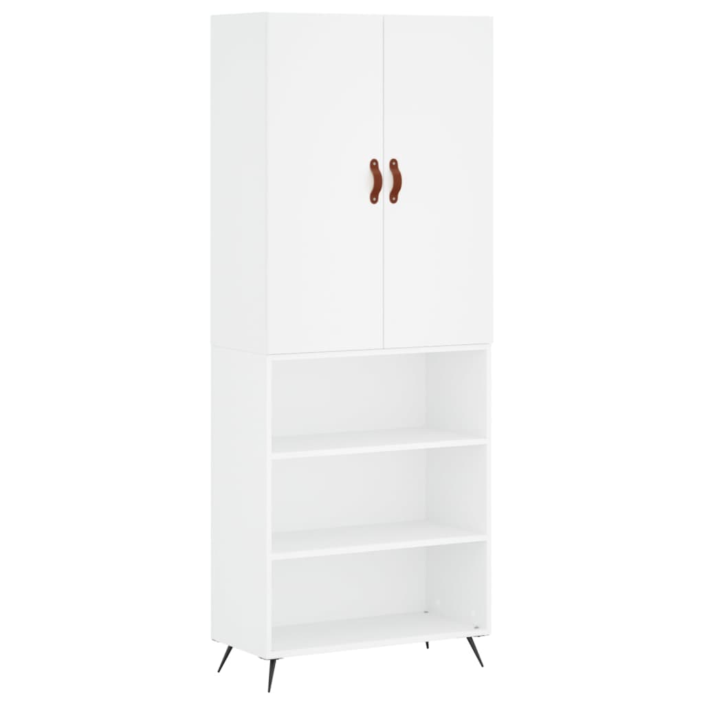 Image Buffet haut Blanc 69,5x34x180 cm Bois d'ingénierie | Xios Store SNC vidaXL Xios Store SNC