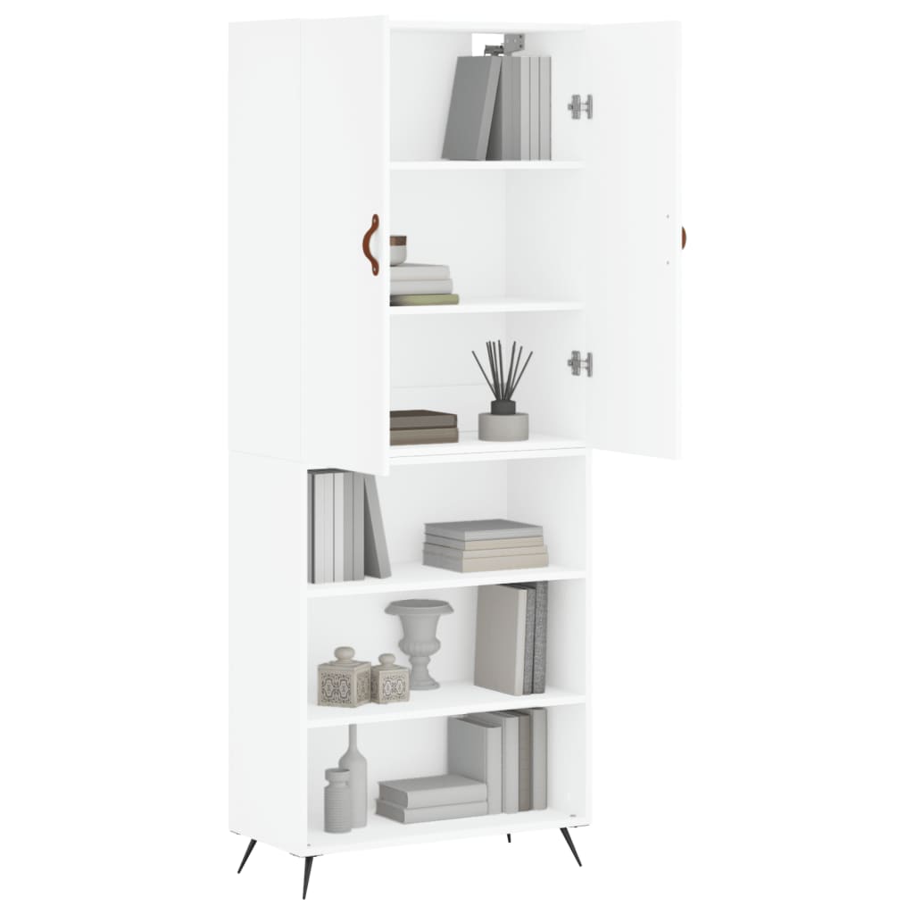 Image Buffet haut Blanc 69,5x34x180 cm Bois d'ingénierie | Xios Store SNC vidaXL Xios Store SNC