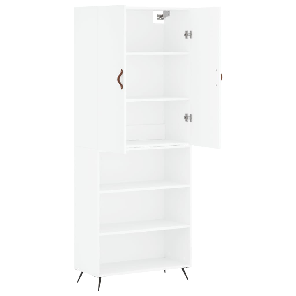 Image Buffet haut Blanc 69,5x34x180 cm Bois d'ingénierie | Xios Store SNC vidaXL Xios Store SNC