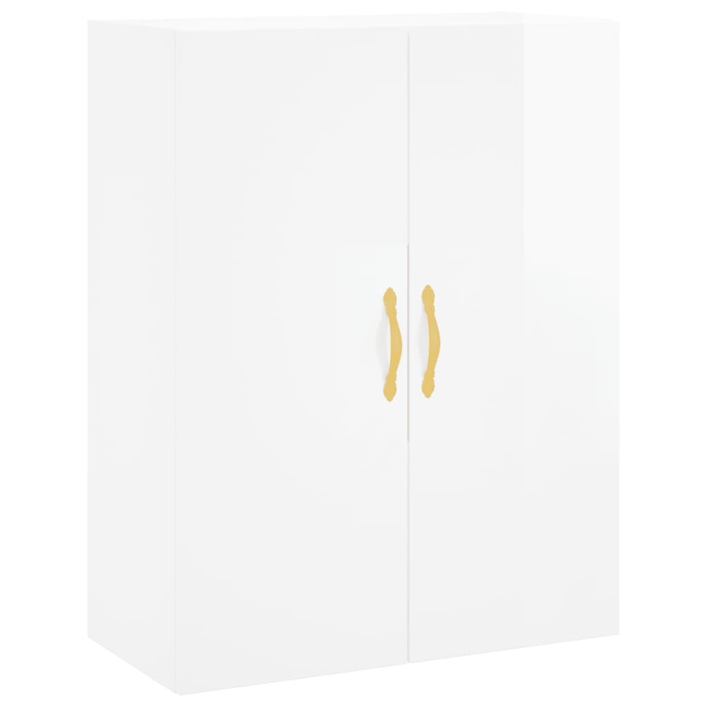 Image Buffet haut Blanc brillant 69,5x34x180 cm Bois d'ingénierie | Xios Store SNC vidaXL Xios Store SNC