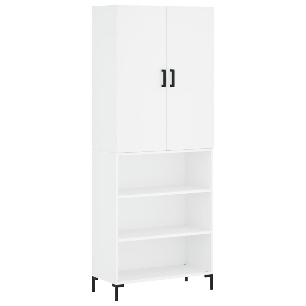 Image Buffet haut Blanc 69,5x34x180 cm Bois d'ingénierie | Xios Store SNC vidaXL Xios Store SNC