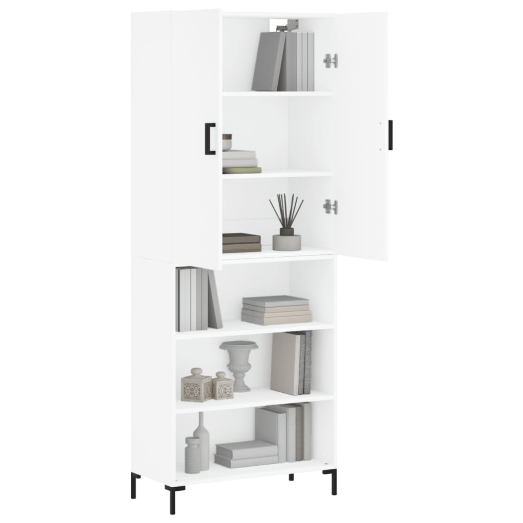 Image Buffet haut Blanc 69,5x34x180 cm Bois d'ingénierie | Xios Store SNC vidaXL Xios Store SNC