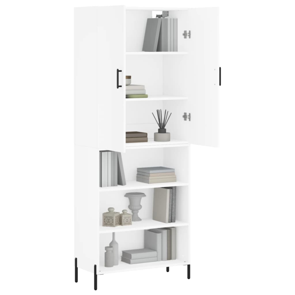 Image Buffet haut Blanc 69,5x34x180 cm Bois d'ingénierie | Xios Store SNC vidaXL Xios Store SNC