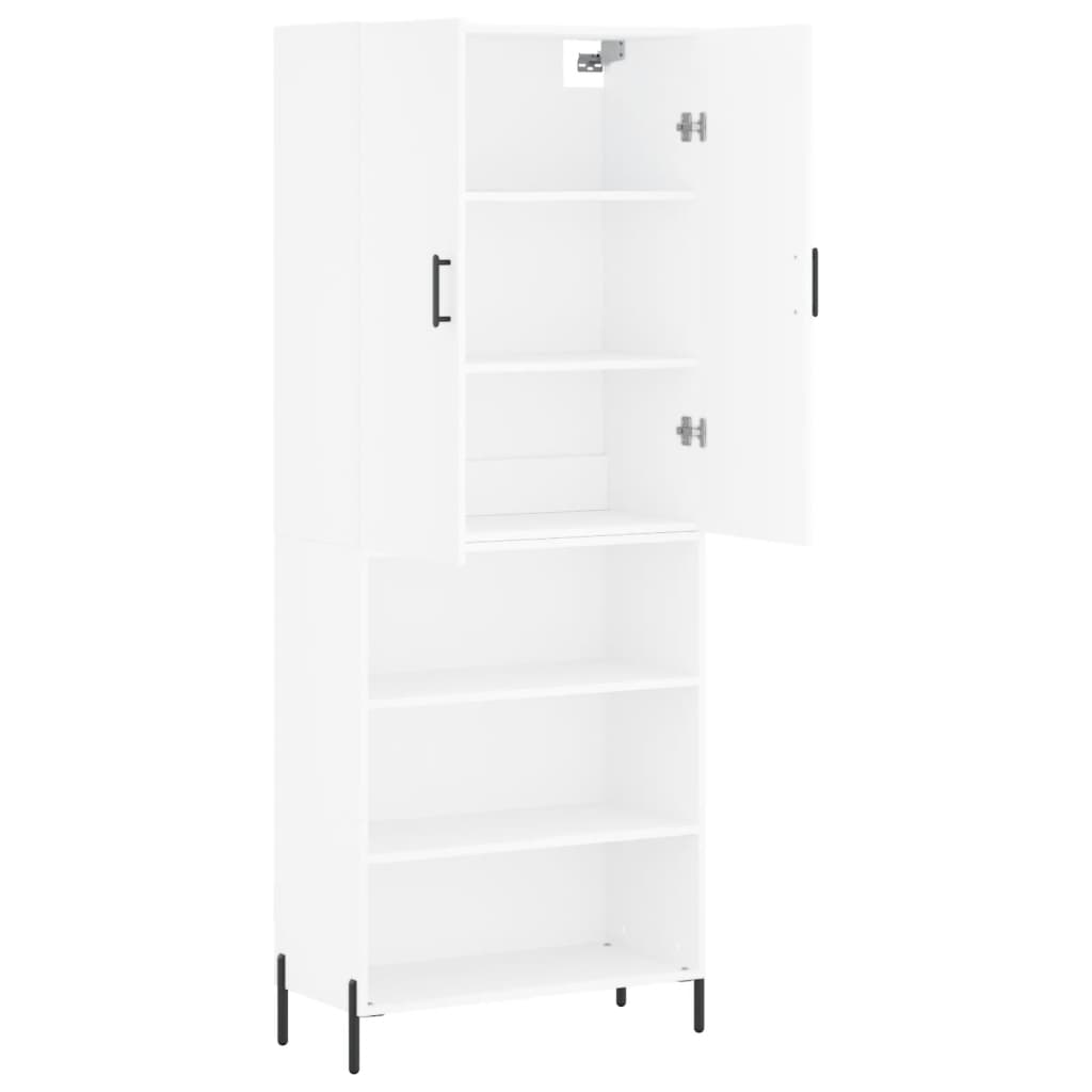 Image Buffet haut Blanc 69,5x34x180 cm Bois d'ingénierie | Xios Store SNC vidaXL Xios Store SNC