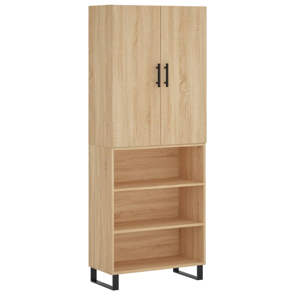 Image Buffet haut Chêne sonoma 69,5x34x180 cm Bois d'ingénierie | Xios Store SNC vidaXL Xios Store SNC