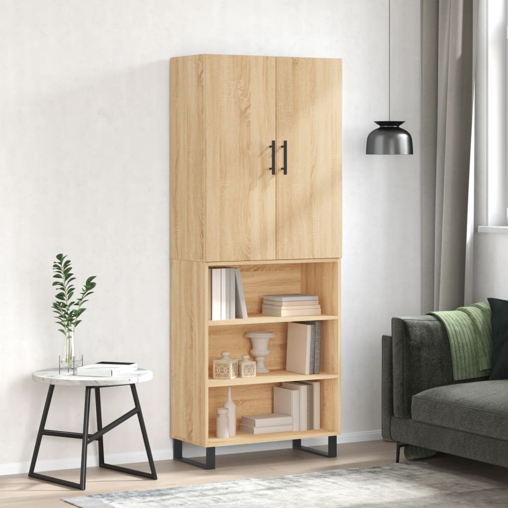 Image Buffet haut Chêne sonoma 69,5x34x180 cm Bois d'ingénierie | Xios Store SNC vidaXL Xios Store SNC