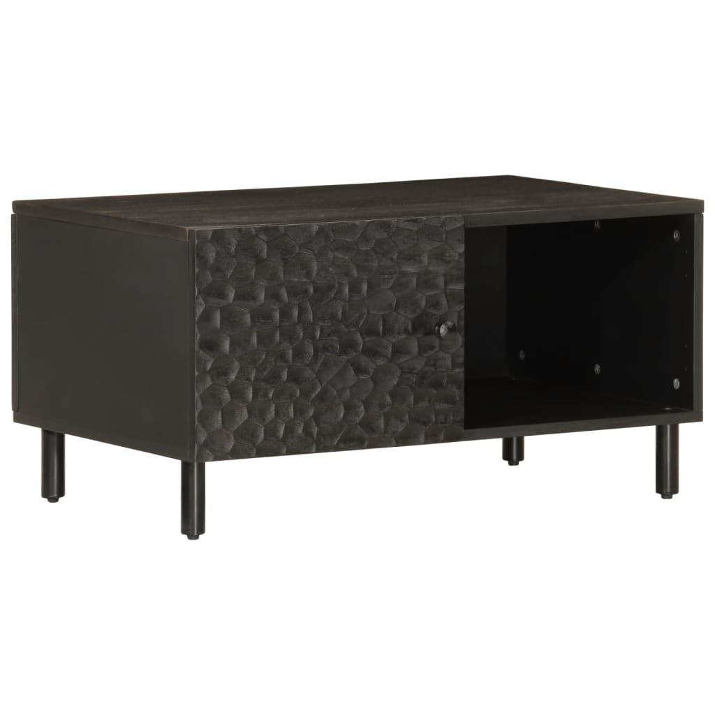 Table basse noir 80x50x40 cm bois massif de manguier Tables basses vidaXL   