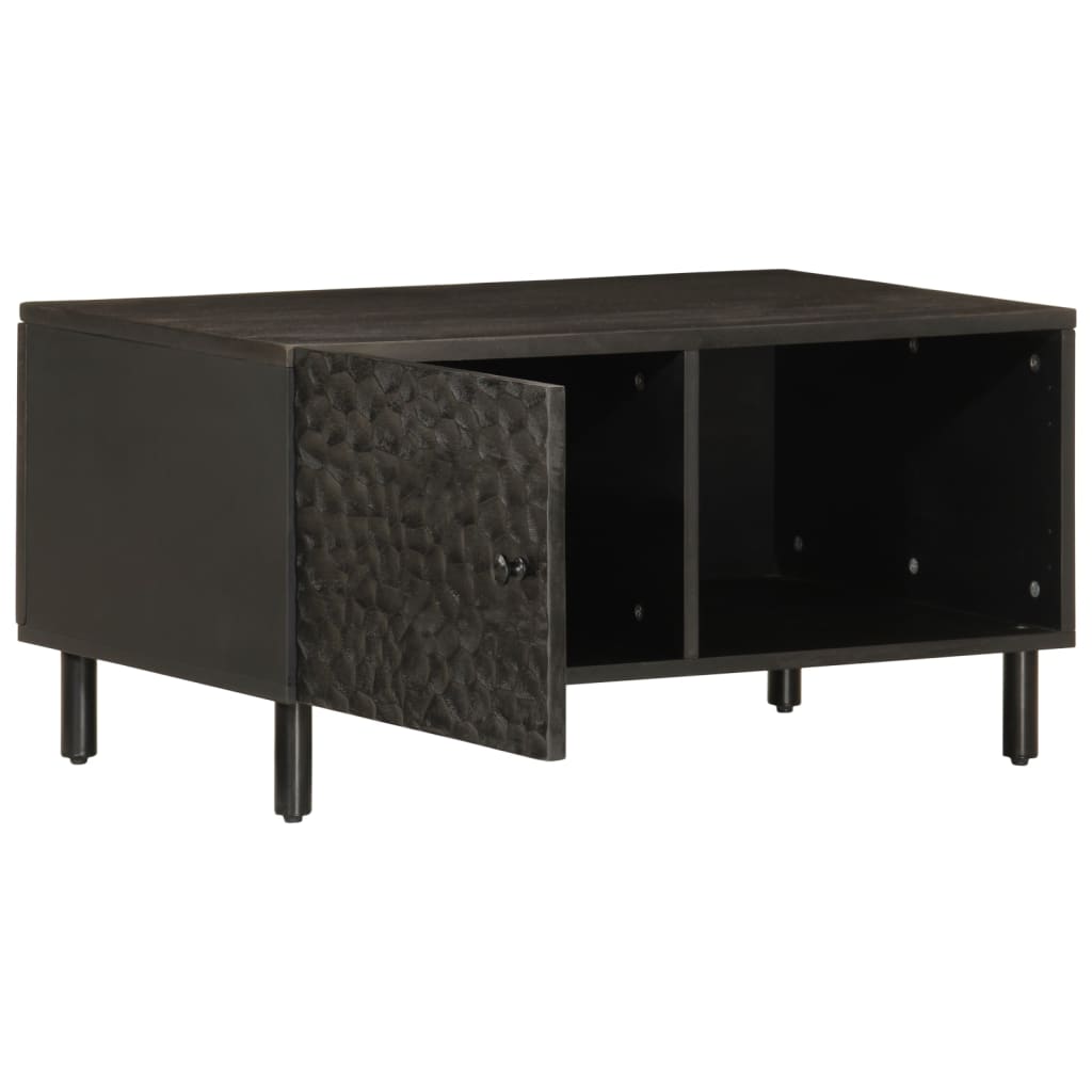 Table basse noir 80x50x40 cm bois massif de manguier Tables basses vidaXL   