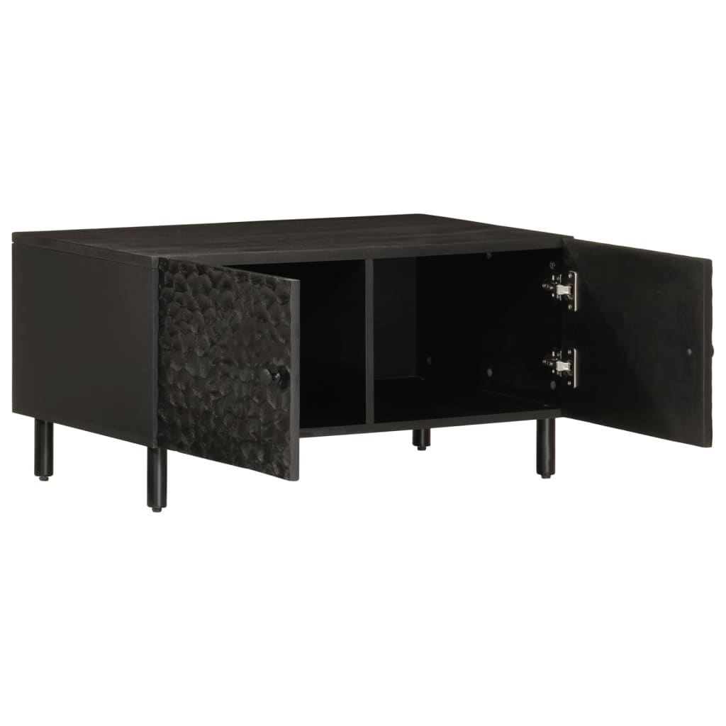 Table basse noir 80x50x40 cm bois massif de manguier Tables basses vidaXL   