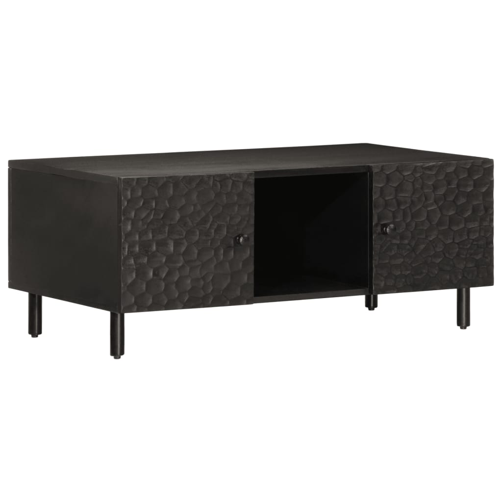 Table basse noir 100x54x40 cm bois massif de manguier Tables basses vidaXL   