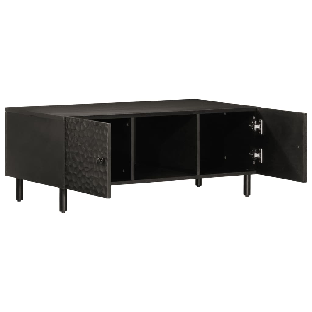 Table basse noir 100x54x40 cm bois massif de manguier Tables basses vidaXL   