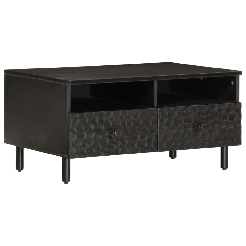 Table basse noir 80x54x40 cm bois massif de manguier Tables basses vidaXL   