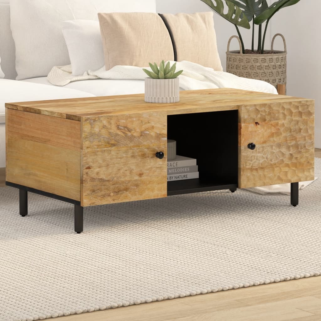 Table basse 100x54x40 cm bois de manguier massif Tables basses vidaXL   