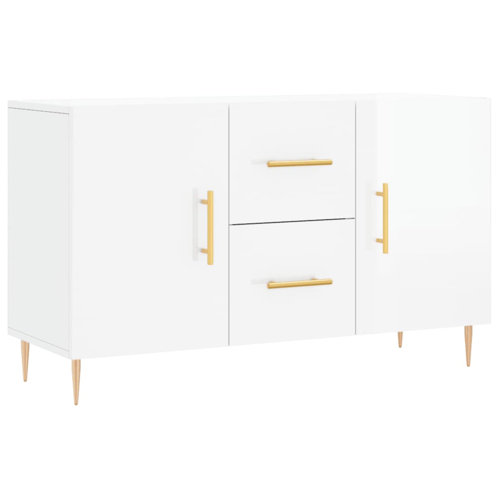 Image Buffet blanc brillant 100x36x60 cm bois d'ingénierie | Xios Store SNC vidaXL Xios Store SNC