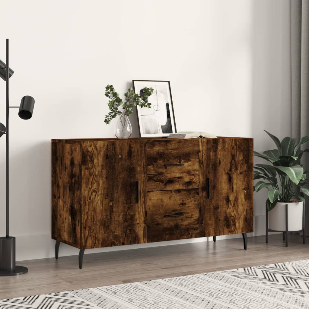 Buffet chêne fumé 100x36x60 cm bois d'ingénierie Buffets & bahuts vidaXL