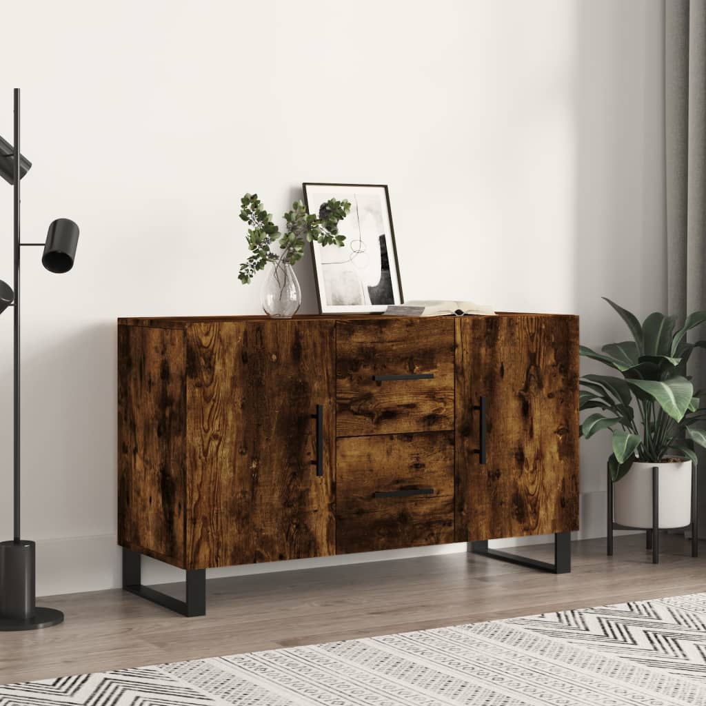 Buffet chêne fumé 100x36x60 cm bois d'ingénierie Buffets & bahuts vidaXL