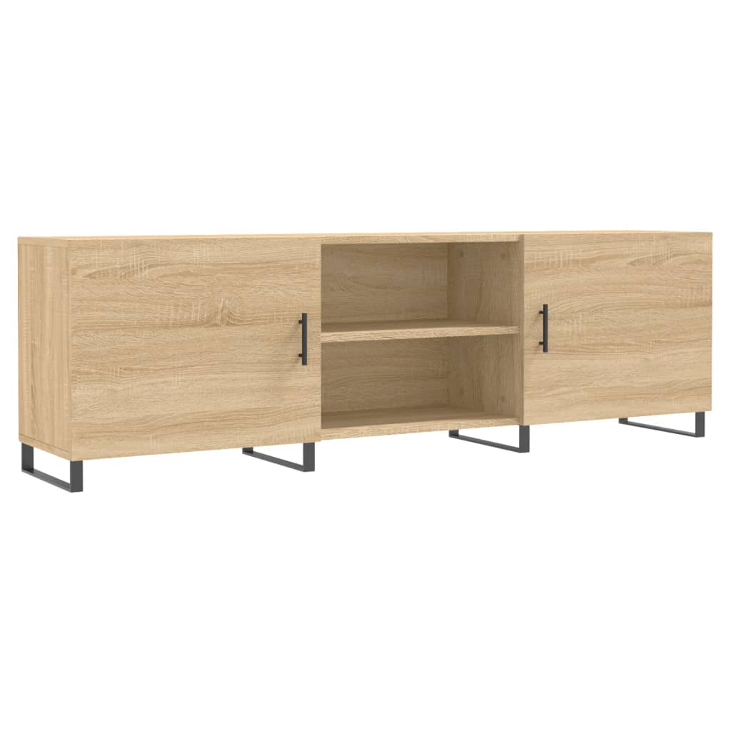 Meuble TV chêne sonoma 150x30x50 cm bois d'ingénierie - Xios Store SNC