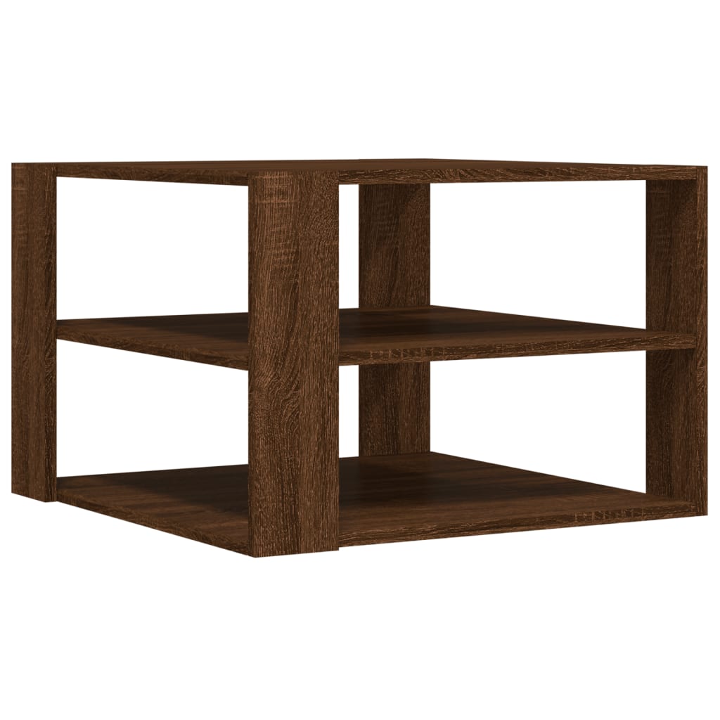 Table basse chêne marron 59,5x59,5x40 cm bois d'ingénierie Tables basses vidaXL   