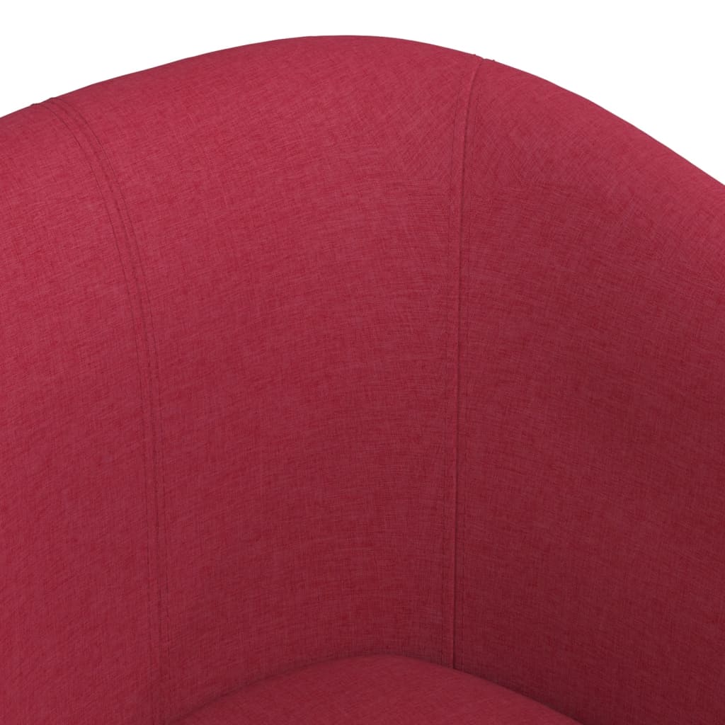 Chaise cabriolet avec repose-pied rouge bordeaux tissu Fauteuils vidaXL   