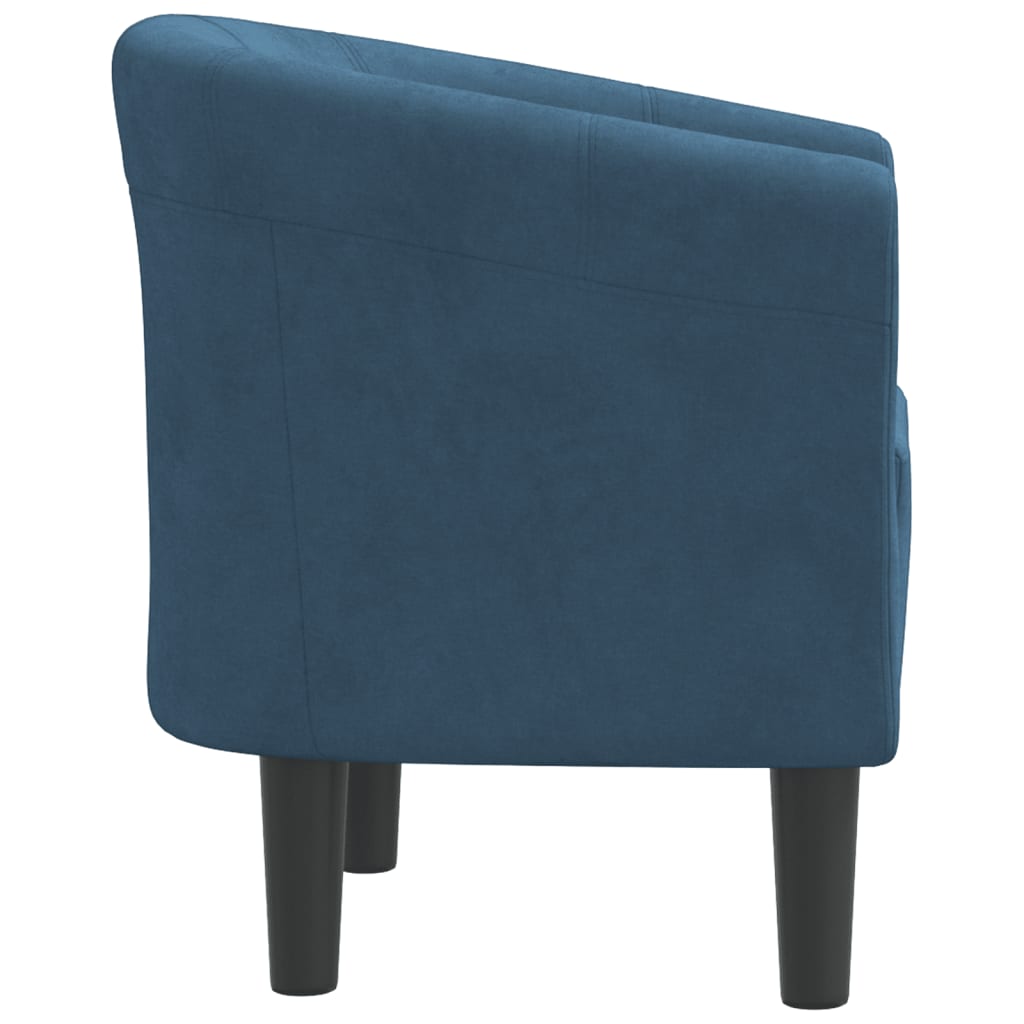 Chaise cabriolet bleu foncé velours Fauteuils vidaXL   