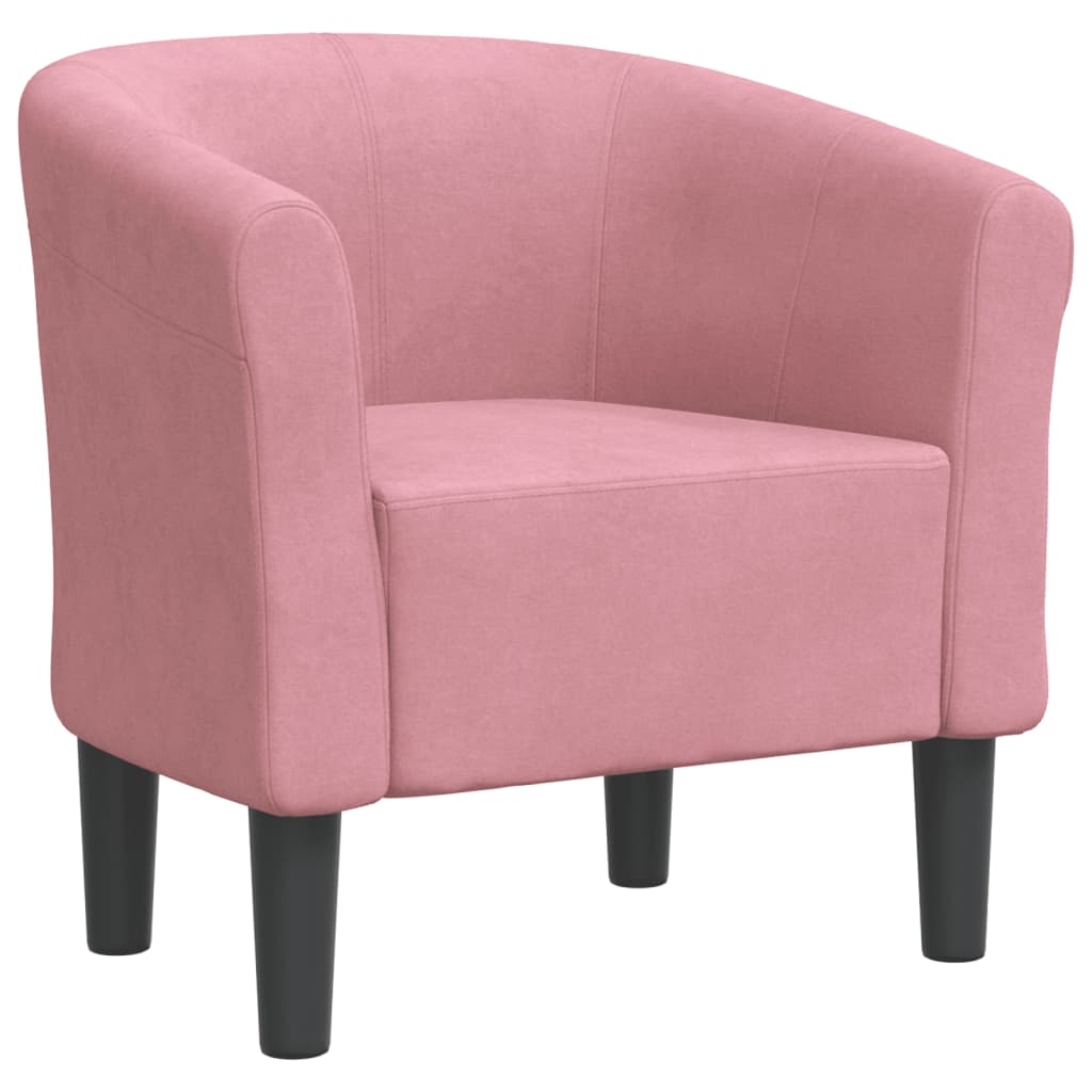 Chaise cabriolet rose velours Fauteuils vidaXL   